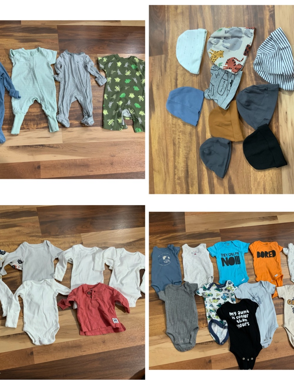 Baby Bundle in Blue, Green, Gray, White, Orange, Black all size NEWBORN